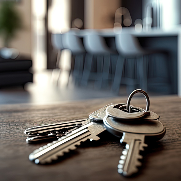 House keys on surface