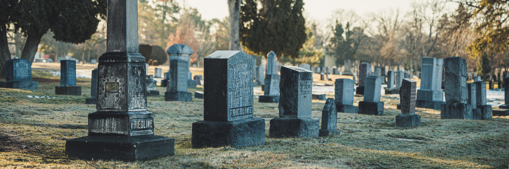 Graves in a Cemetery