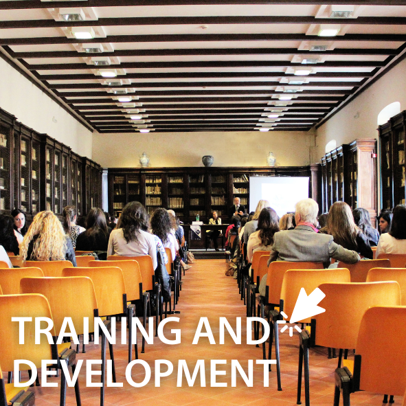 Picture of a room with people doing desk based training
